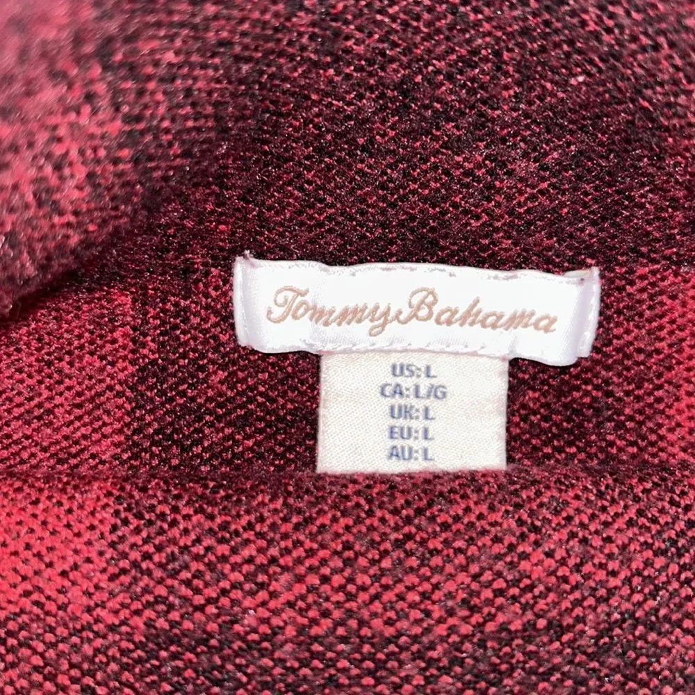 🌴 Tommy Bahama 🇧🇸 Mock 🐢Neck Sweater Buffalo🦬 Scotland🏴󠁧󠁢󠁳󠁣󠁴󠁿 Plaid